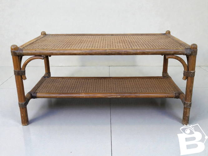 Table basse en rotin