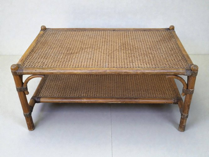 Table basse en rotin