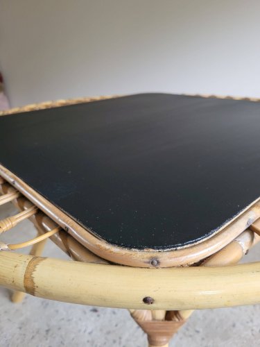 Table basse en rotin