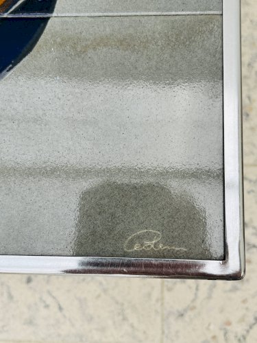 Table basse metakore en céramique de vallauris, signée cedem