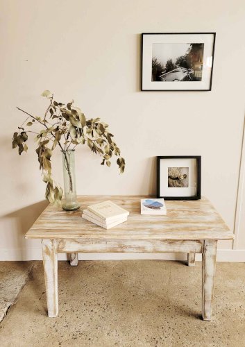 Table basse patinée