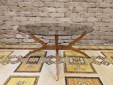 Table basse pieds araignée 1960 vintage 