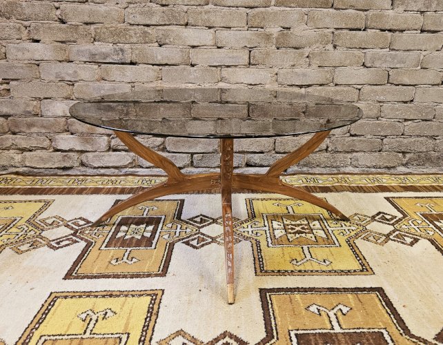 Table basse pieds araignée 1960 vintage 