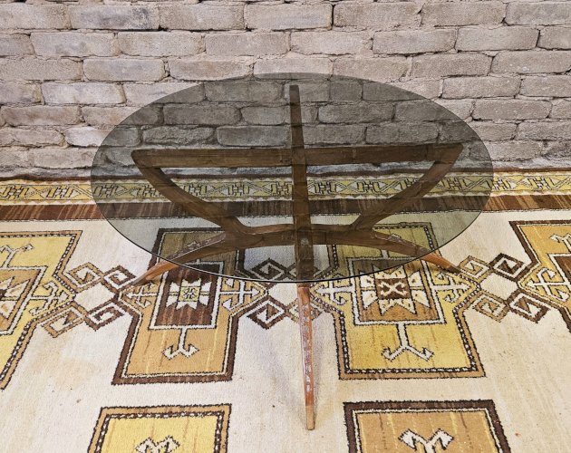 Table basse pieds araignée 1960 vintage 