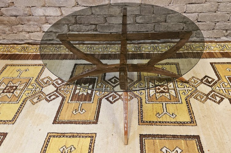 Table basse pieds araignée 1960 vintage 