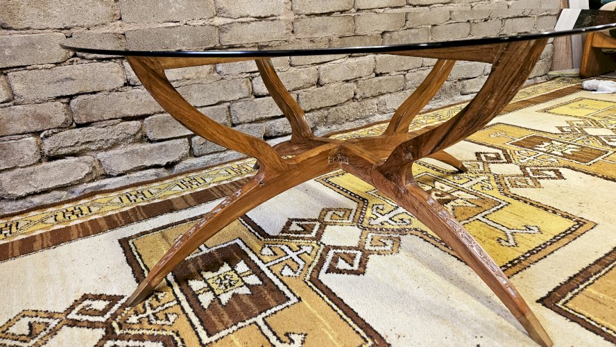 Table basse pieds araignée 1960 vintage 