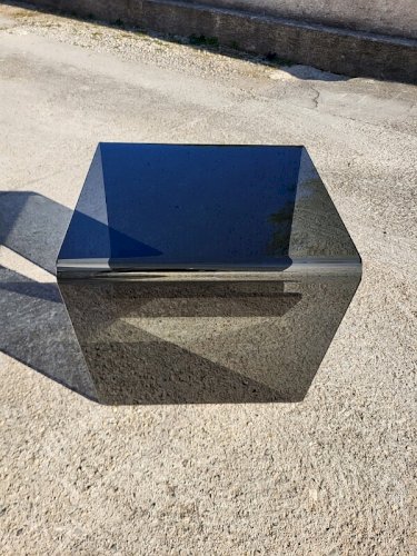 TABLE BASSE PORTE LIVRES EN VERRE 1970