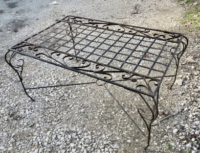 Coffee table for the living room or garden - wrought iron