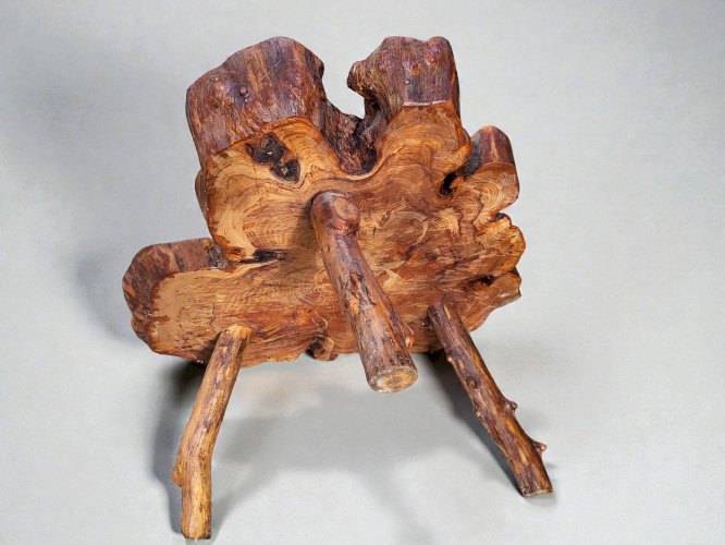 Table basse racine olivier style brutaliste