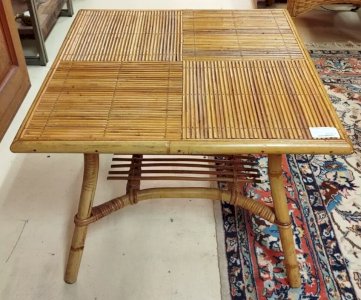 TABLE BASSE ROTIN OSIER Carre Meuble Ameublement Mobilier 9MAG 12/03