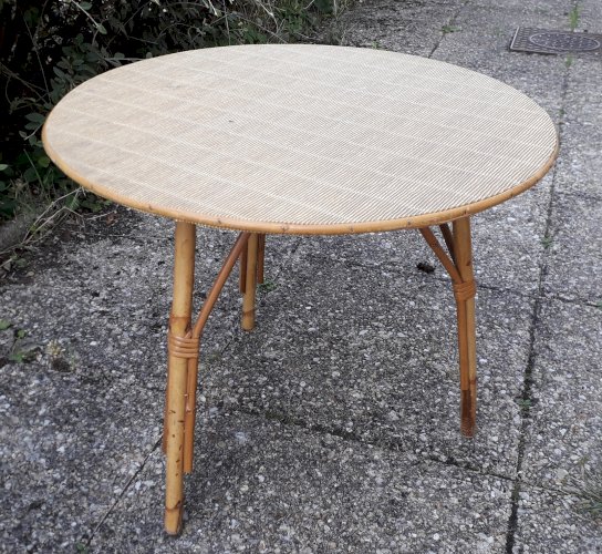Table basse rotin