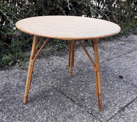 Table basse rotin