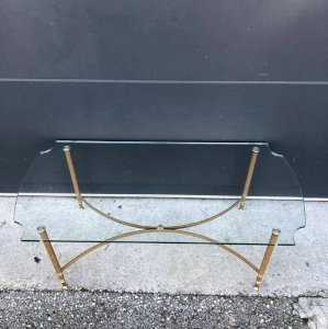 Table basse vintage en verre