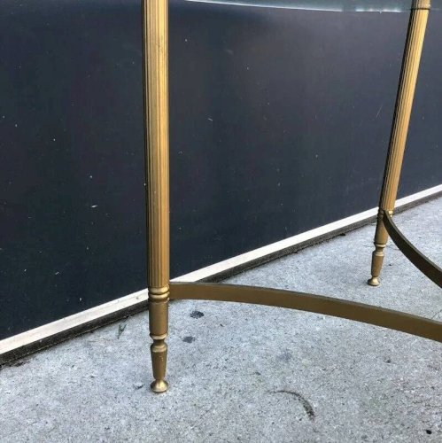 Table basse vintage en verre