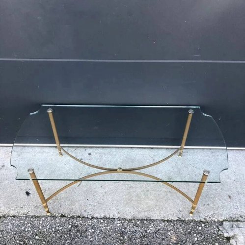 Table basse vintage en verre