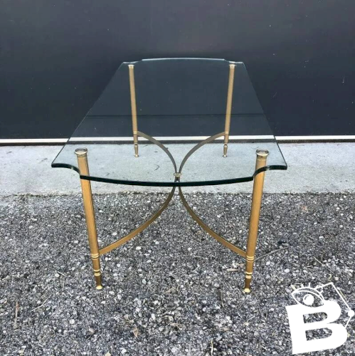 Table basse vintage en verre