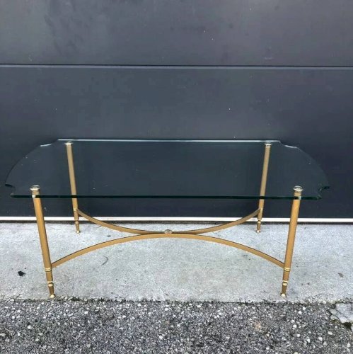 Table basse vintage en verre