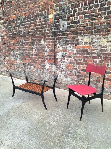 Table basse vintage, meuble ancien