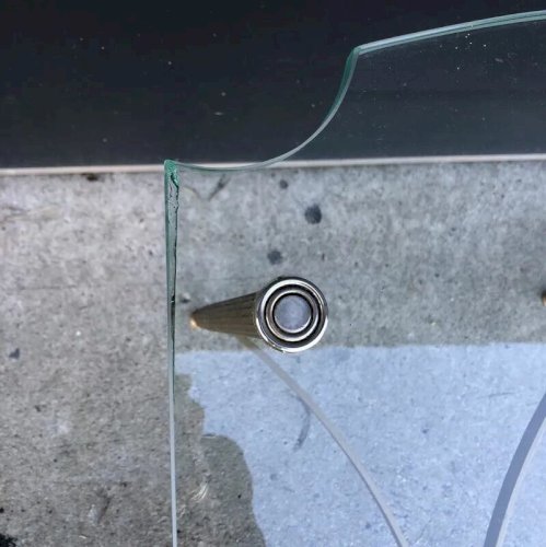 Table basse vintage plateau verre