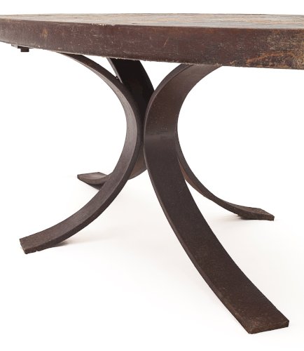 Table Brutaliste ovale