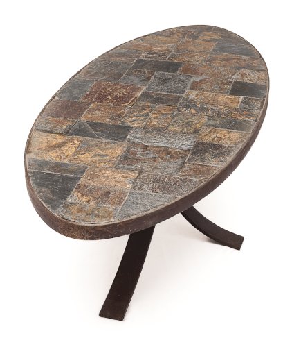 Table Brutaliste ovale