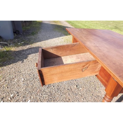 Table Bureau 19 ème en Merisier 2 Tiroirs .