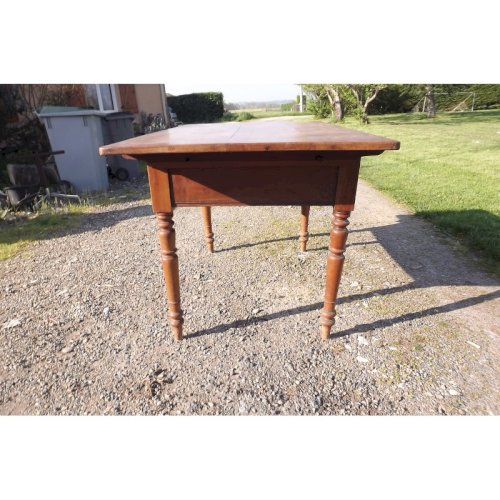 Table Bureau 19 ème en Merisier 2 Tiroirs .