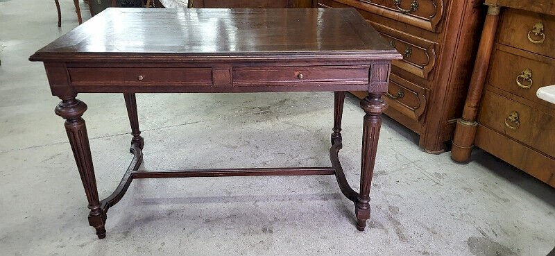 TABLE BUREAU 2 TIROIRS EN CHENE DU XIX ème SIECLE