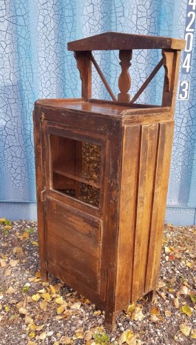 Table dappoint vitré en teck birman