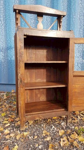 Table dappoint vitré en teck birman