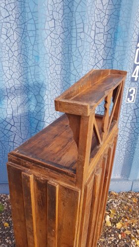 Table dappoint vitré en teck birman