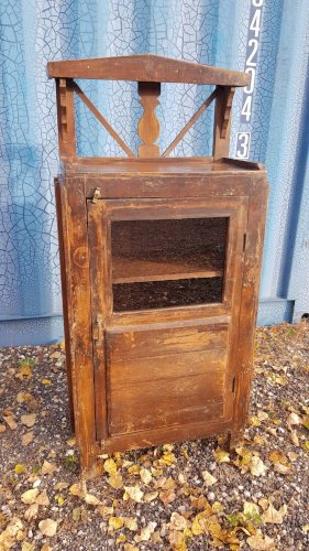 Table dappoint vitré en teck birman