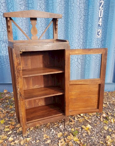 Table dappoint vitré en teck birman