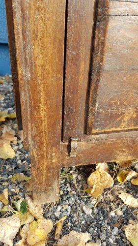 Table dappoint vitré en teck birman