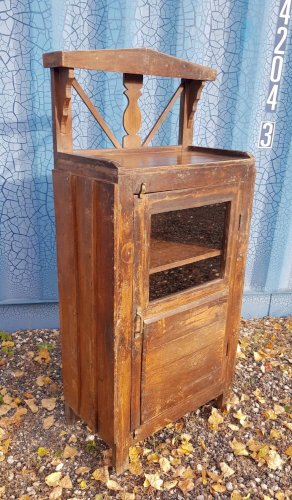 Table dappoint vitré en teck birman