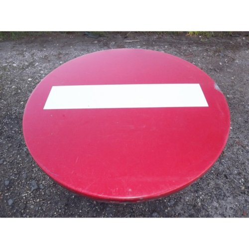 Table de Bistrot Panneau Sens Interdit 1976