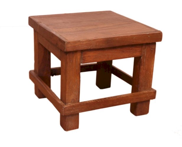 Table de chevet d’atelier en teck birman