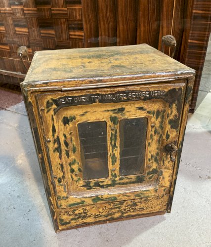 Table de chevet - style industriel - jaune 