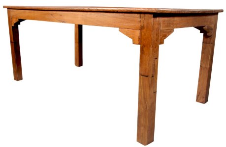 Table de ferme, datelier ancienne en teck birman