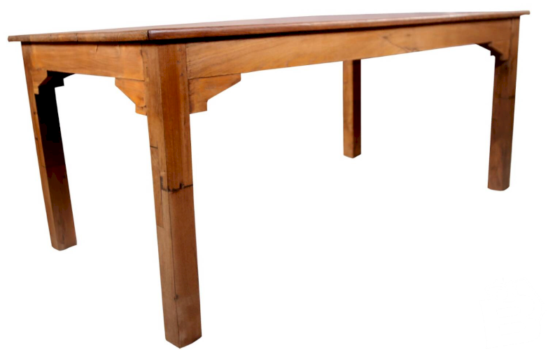 Table de ferme, datelier ancienne en teck birman