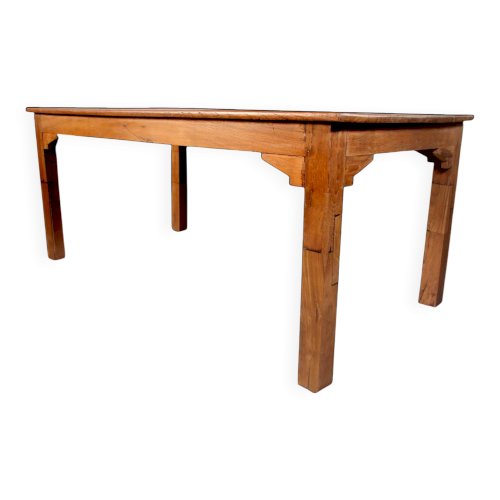 Table de ferme, datelier ancienne en teck birman
