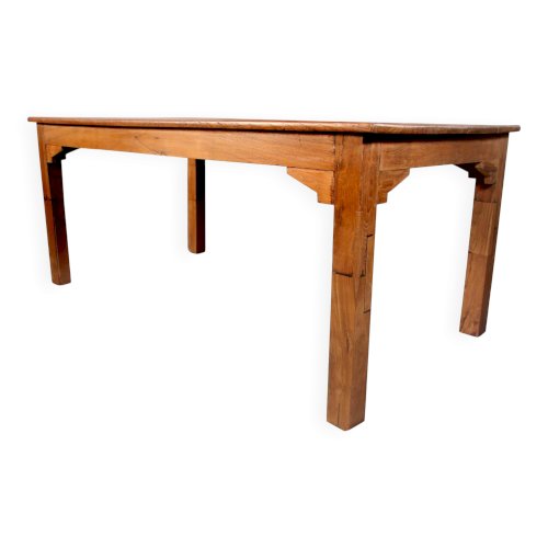 Table de ferme, datelier ancienne en teck birman