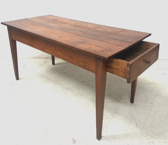 Table de ferme de style en merisier XIX siècle