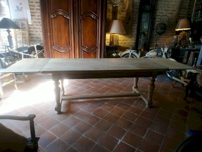 Table de ferme en chêne avec rallonges