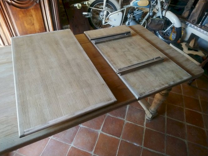 Table de ferme en chêne avec rallonges