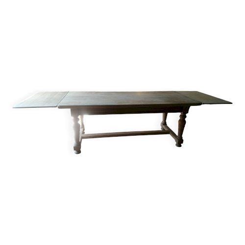 Table de ferme en chêne avec rallonges