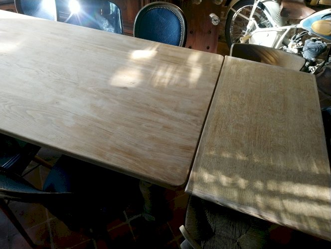 Table de ferme en chêne avec rallonges