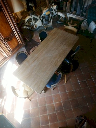 Table de ferme en chêne avec rallonges