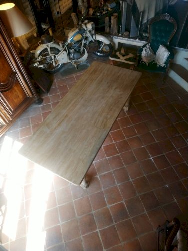 Table de ferme en chêne avec rallonges