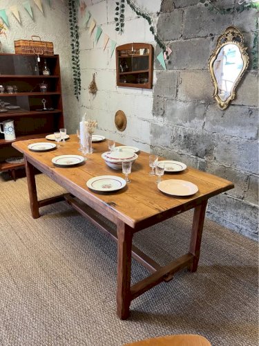 Table de ferme en chêne massif